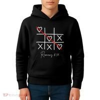 Romans Tic Tac Toe Heart Classic Strategy Game For Christian Kids Hoodie thumb 4