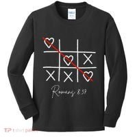 Romans Tic Tac Toe Heart Classic Strategy Game For Christian Kids Long Sleeve Shirt thumb 0
