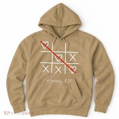 Romans Tic Tac Toe Heart Classic Strategy Game For Christian Hoodie
