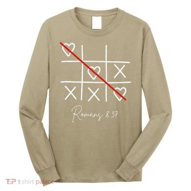 Romans Tic Tac Toe Heart Classic Strategy Game For Christian Long Sleeve Shirt