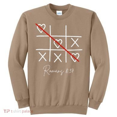 Romans Tic Tac Toe Heart Classic Strategy Game For Christian Sweatshirt