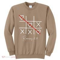 Romans Tic Tac Toe Heart Classic Strategy Game For Christian Sweatshirt thumb 0