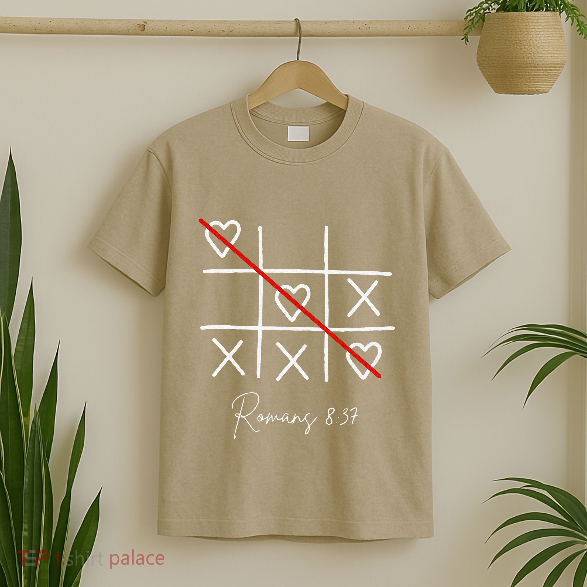 Romans Tic Tac Toe Heart Classic Strategy Game For Christian T-Shirt