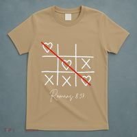 Romans Tic Tac Toe Heart Classic Strategy Game For Christian T-Shirt thumb 5