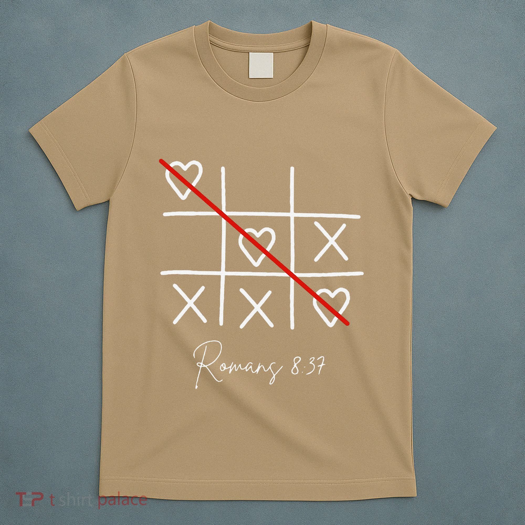 Romans Tic Tac Toe Heart Classic Strategy Game For Christian T-Shirt