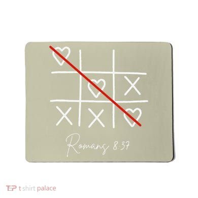 Romans Tic Tac Toe Heart Classic Strategy Game For Christian Mousepad