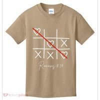 Romans Tic Tac Toe Heart Classic Strategy Game For Christian Kids T-Shirt thumb 0