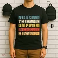 Relax The Umpire Is Here Baseball T-Shirt thumb 6