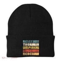 Relax The Umpire Is Here Baseball Beanie thumb 0