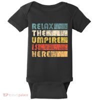 Relax The Umpire Is Here Baseball Baby Bodysuit thumb 0