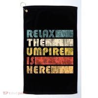 Relax The Umpire Is Here Baseball Golf Towel thumb 0