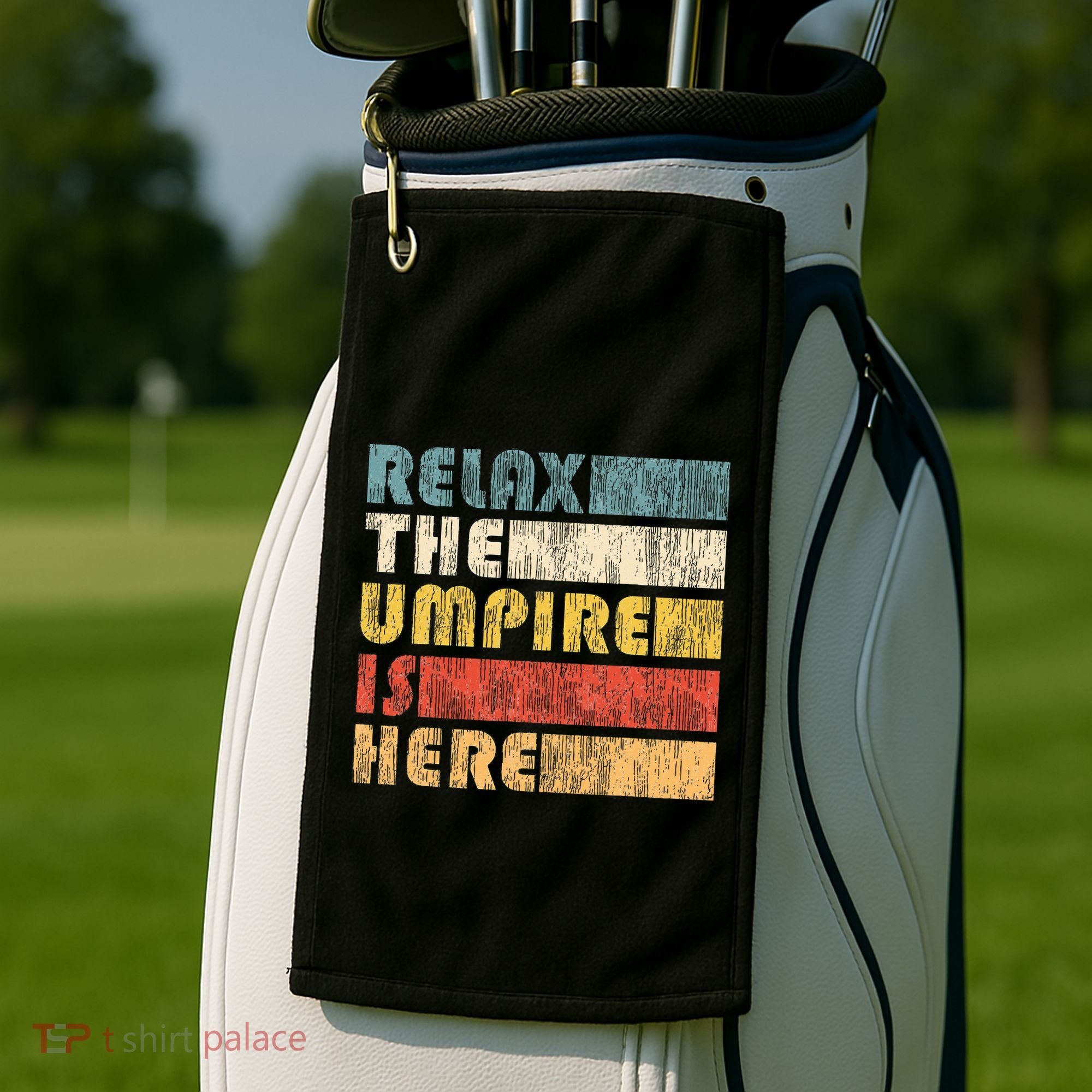 Relax The Umpire Is Here Baseball Golf Towel