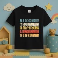 Relax The Umpire Is Here Baseball Toddler T-Shirt thumb 3