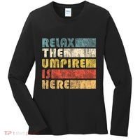 Relax The Umpire Is Here Baseball Women's Long Sleeve Shirt thumb 0