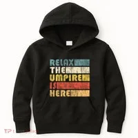 Relax The Umpire Is Here Baseball Kids Hoodie thumb 0