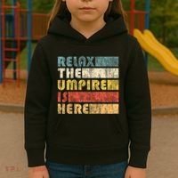 Relax The Umpire Is Here Baseball Kids Hoodie thumb 3