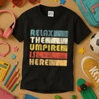 Relax The Umpire Is Here Baseball Kids T-Shirt thumb 3