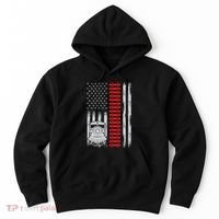 Railroad Train Usa Flag American Train Conductor Railway Hoodie thumb 0