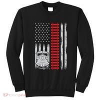 Railroad Train Usa Flag American Train Conductor Railway Sweatshirt thumb 0
