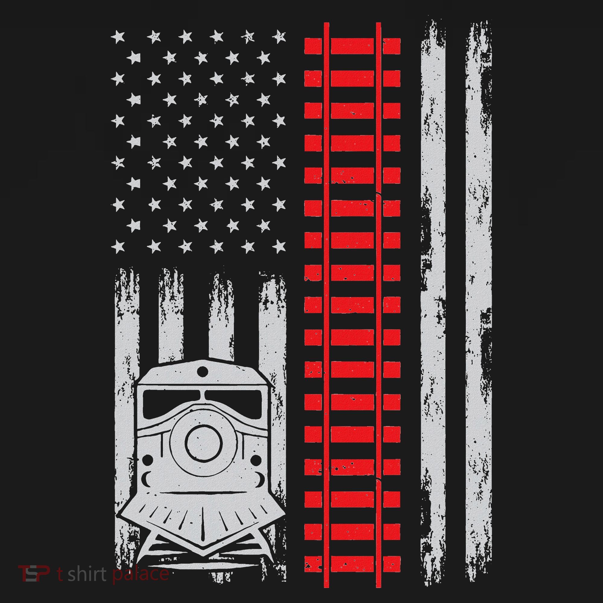 Railroad Train Usa Flag American Train Conductor Railway Sweatshirt