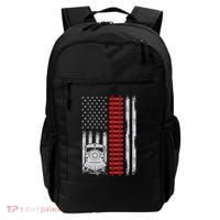 Railroad Train Usa Flag American Train Conductor Railway Backpack thumb 0