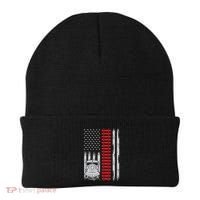 Railroad Train Usa Flag American Train Conductor Railway Beanie thumb 0