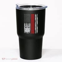 Railroad Train Usa Flag American Train Conductor Railway Tumbler thumb 0
