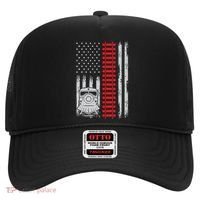 Railroad Train Usa Flag American Train Conductor Railway Hat thumb 0