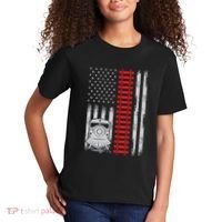 Railroad Train Usa Flag American Train Conductor Railway Kids T-Shirt thumb 2