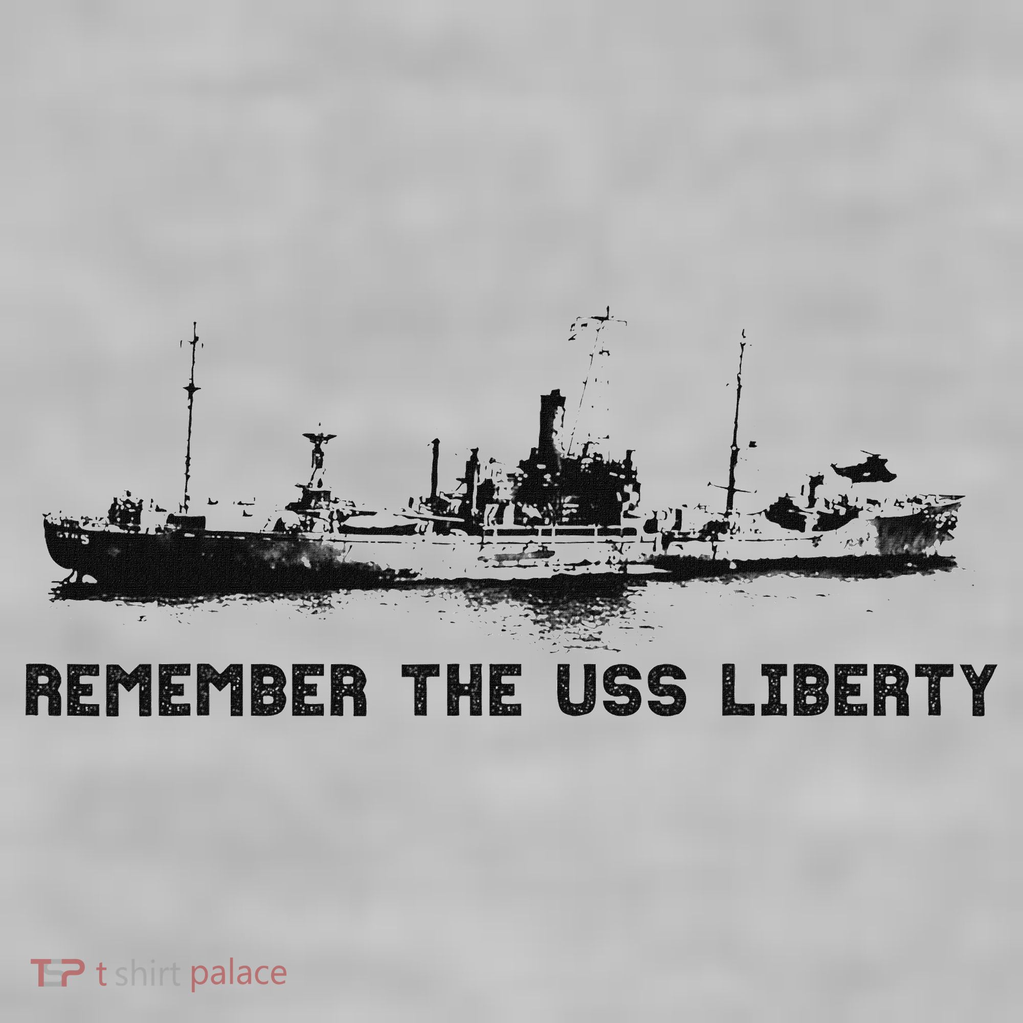 Remember The Uss Liberty Ladies PosiCharge Tri-Blend Wicking Tank