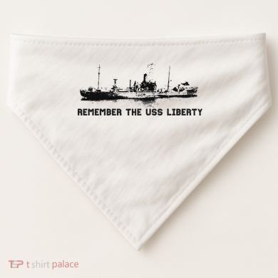 Remember The Uss Liberty USA-Made Doggie Bandana