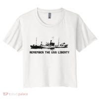 Remember The Uss Liberty Women's Crop Top Tee thumb 0