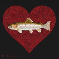 Rainbow Trout Valentines Day Fish Love Fingerprint Gift Bucket Hat thumb 4