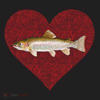 Rainbow Trout Valentines Day Fish Love Fingerprint Gift Beanie thumb 2