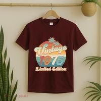 Retro Tropical Vintage 1975 Limited Edition 50th Birthday T-Shirt thumb 2