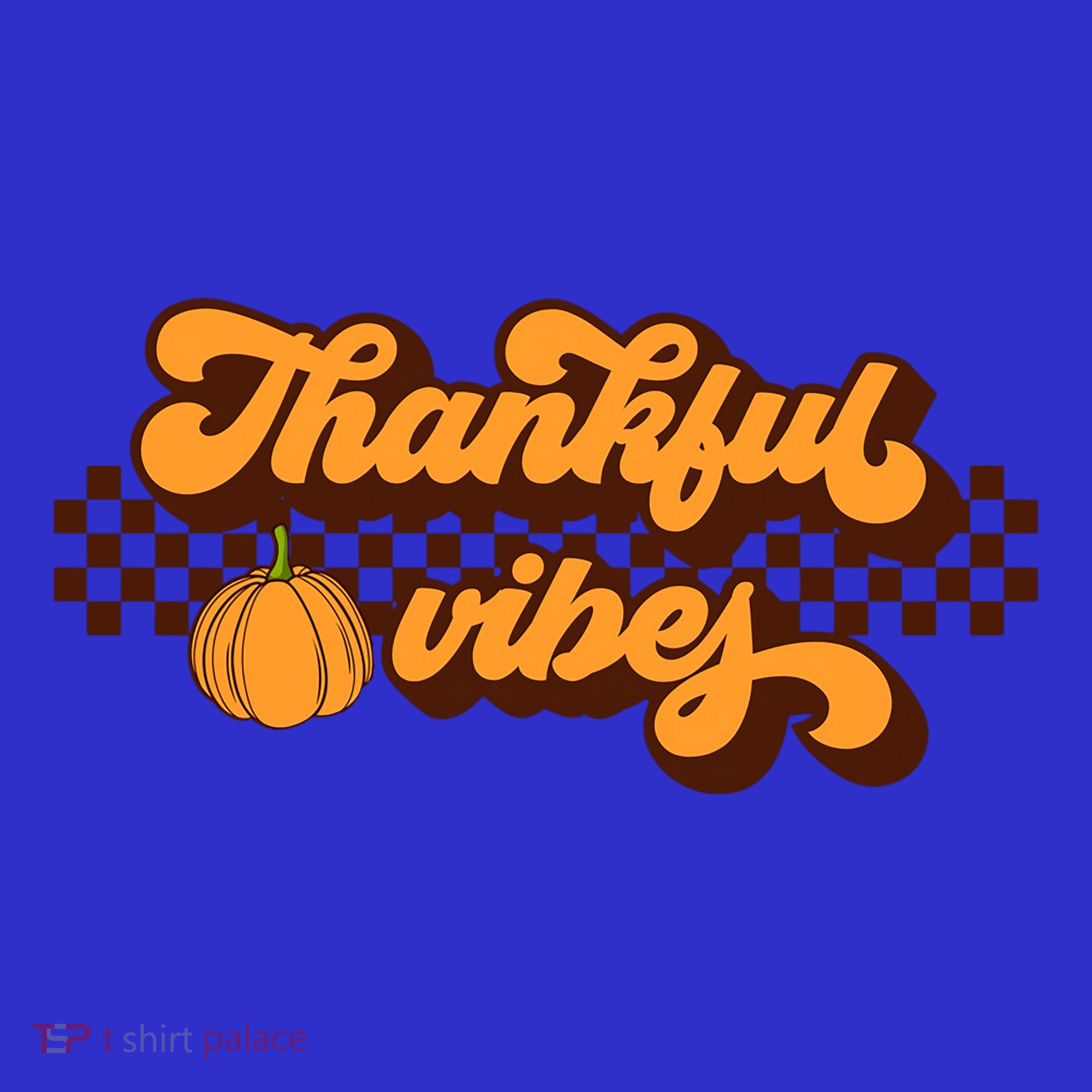 Retro Thankful Vibes Thanksgiving Fall Season Gift Long Sleeve Shirt
