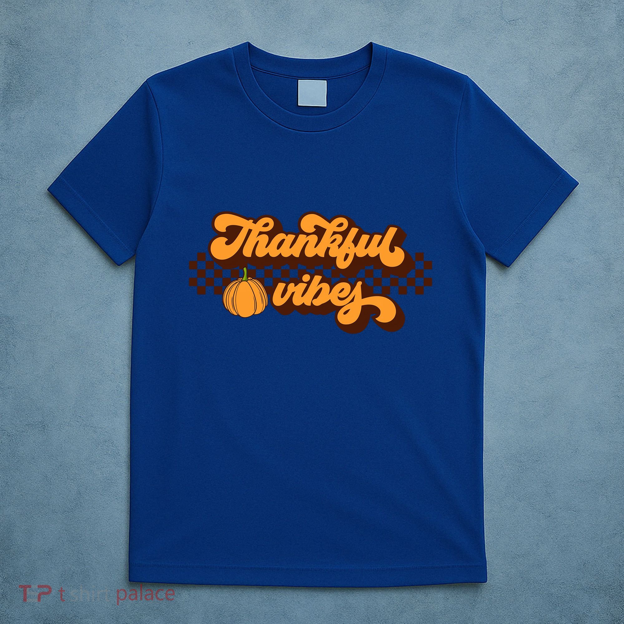 Retro Thankful Vibes Thanksgiving Fall Season Gift T-Shirt