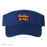 Retro Thankful Vibes Thanksgiving Fall Season Gift Visor thumb 0