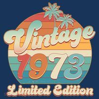 Retro Tropical Vintage 1973 Limited Edition 50th Birthday T-Shirt thumb 7