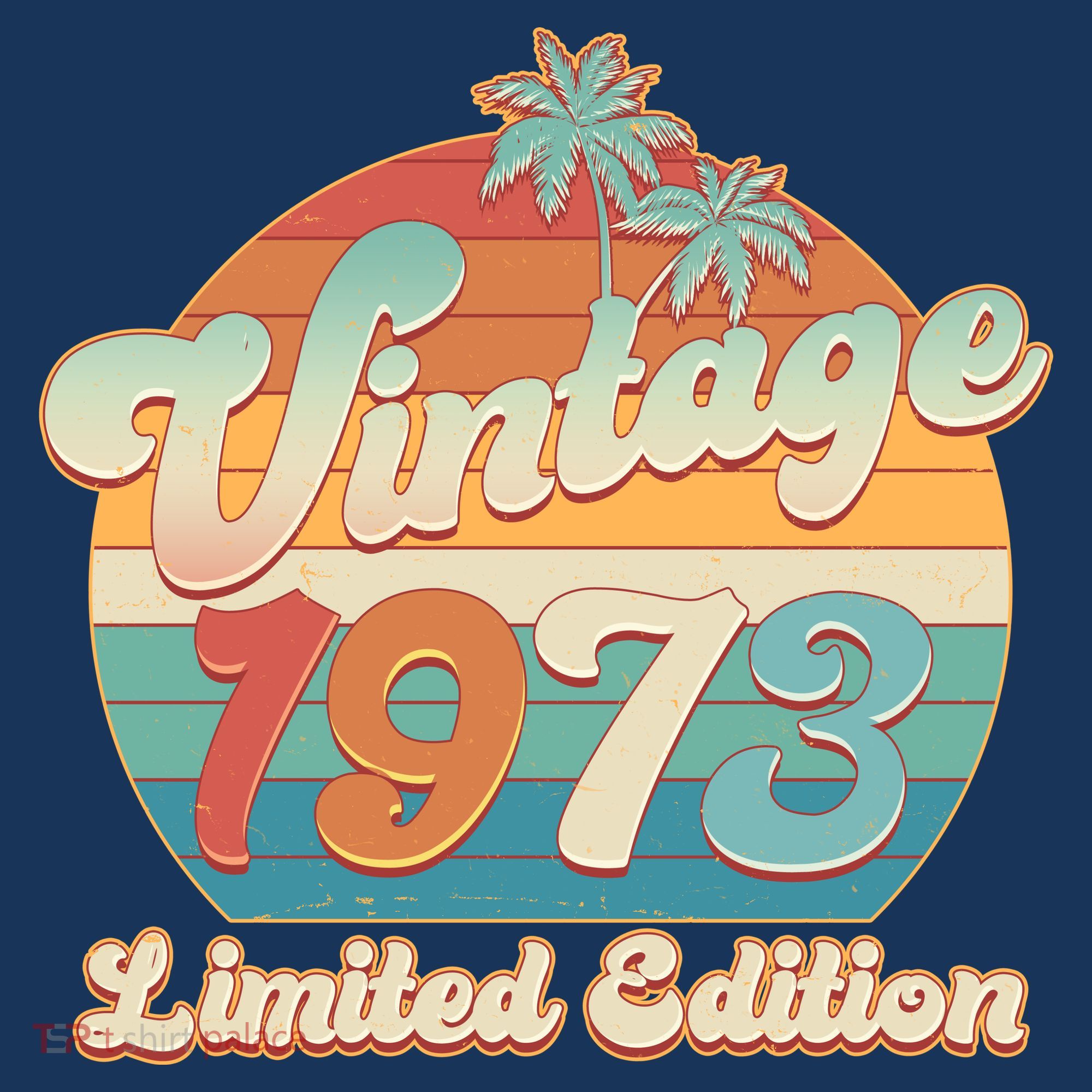 Retro Tropical Vintage 1973 Limited Edition 50th Birthday T-Shirt