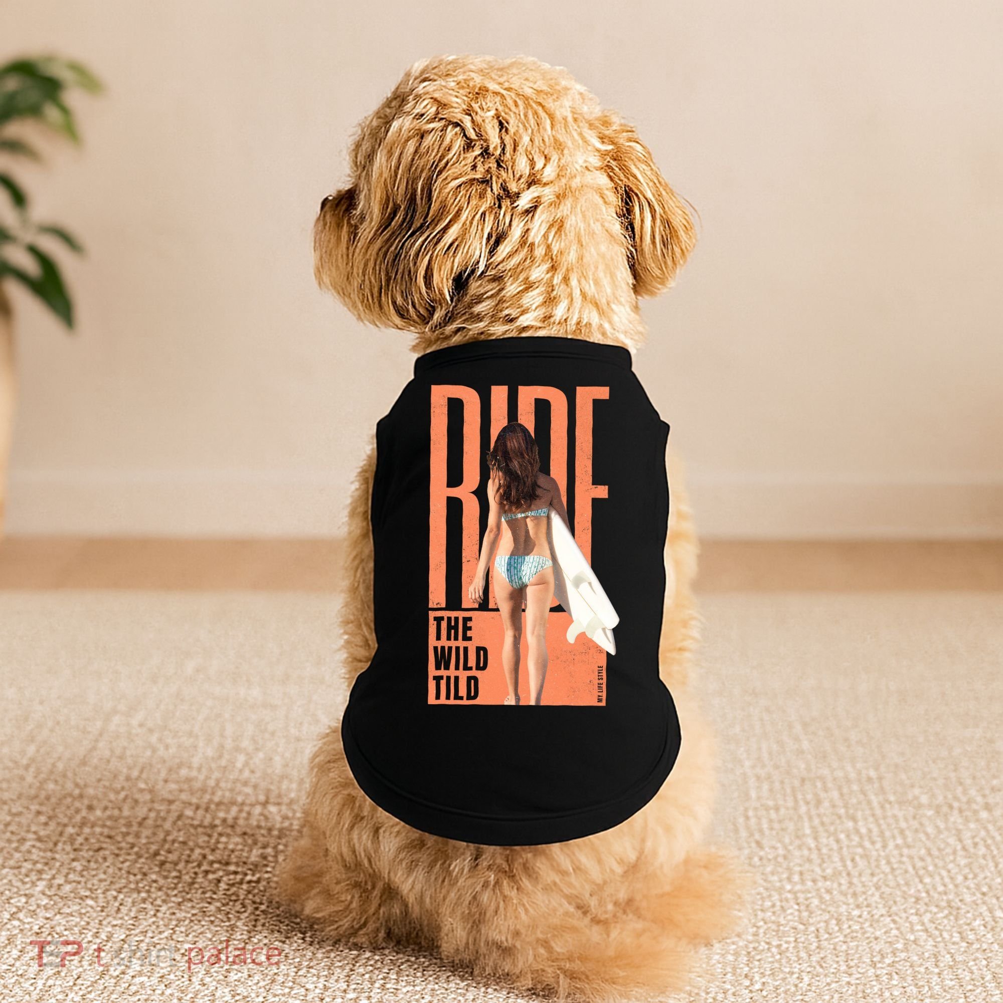 Ride The Wild Woman Surfing Doggie Tank