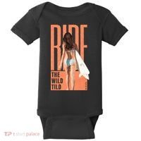 Ride The Wild Woman Surfing Baby Bodysuit thumb 0
