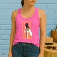 Ride The Wild Woman Surfing Women's Tank Top thumb 2
