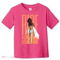 Ride The Wild Woman Surfing Toddler T-Shirt thumb 0