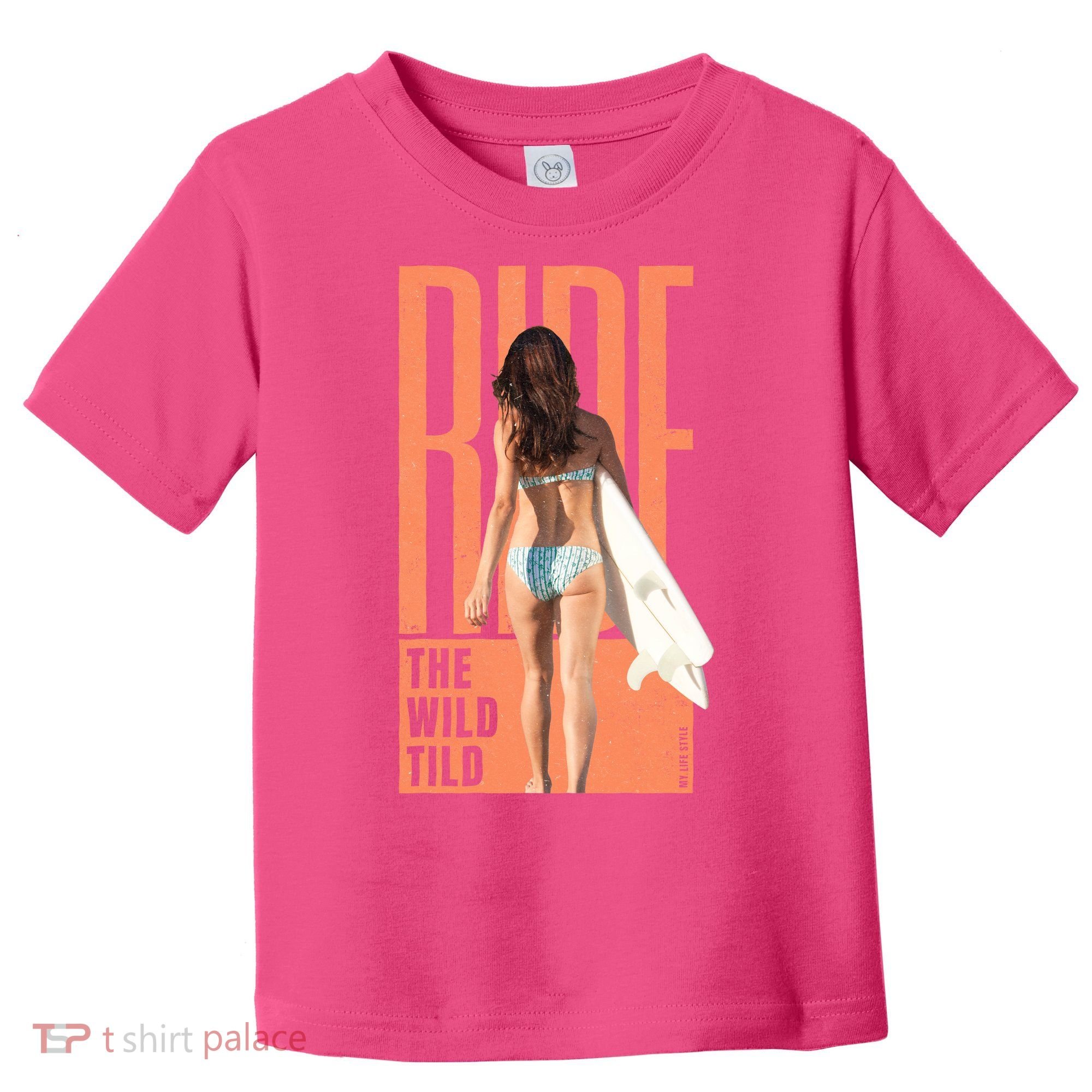 Ride The Wild Woman Surfing Toddler T-Shirt