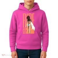 Ride The Wild Woman Surfing Kids Hoodie thumb 4