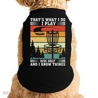 Retro That's What I Do I Play Disc Golf And I Know Things Doggie Tank thumb 0