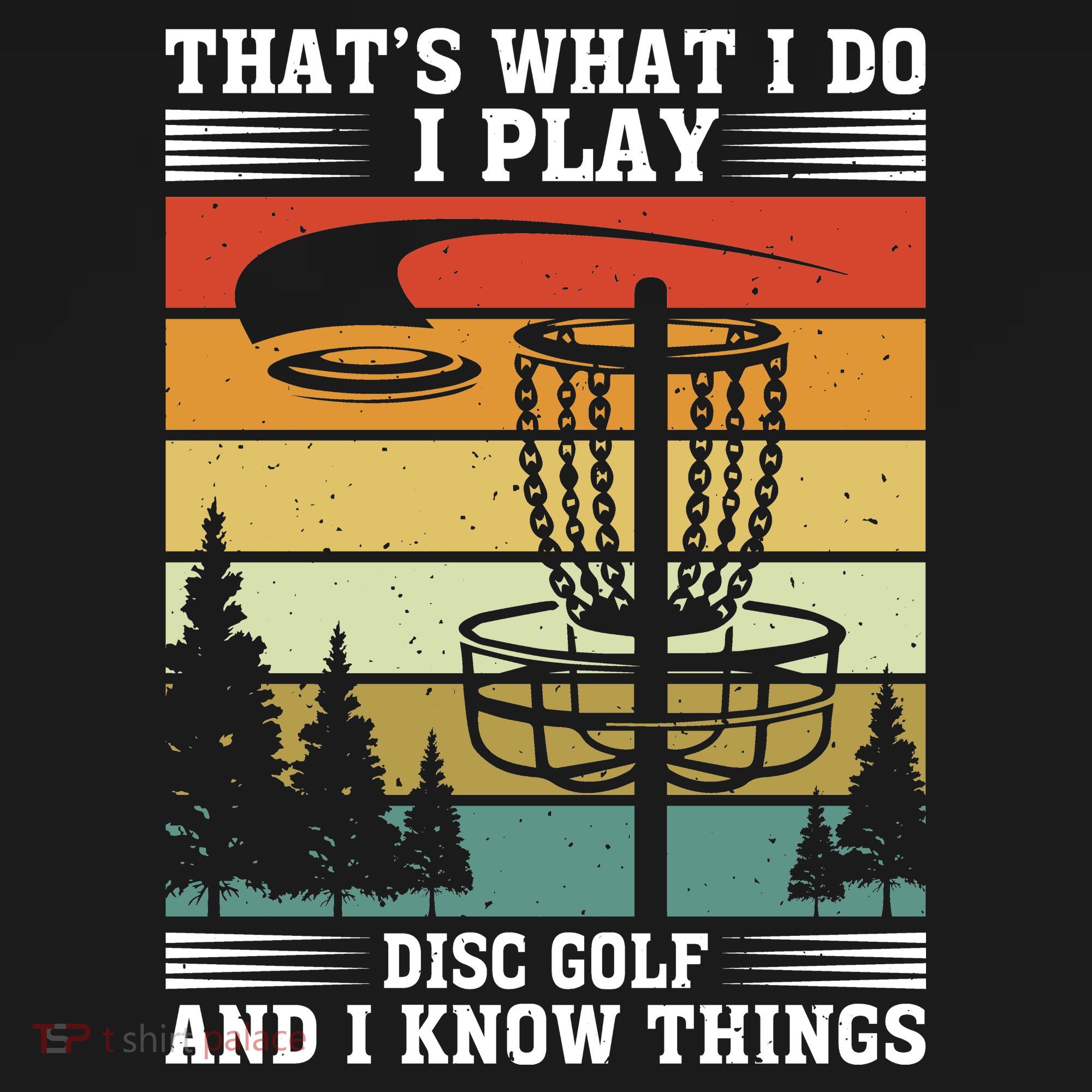 Retro That's What I Do I Play Disc Golf And I Know Things Women's Hoodie
