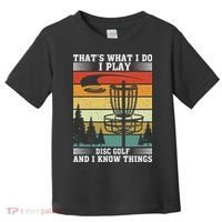 Retro That's What I Do I Play Disc Golf And I Know Things Toddler T-Shirt thumb 0