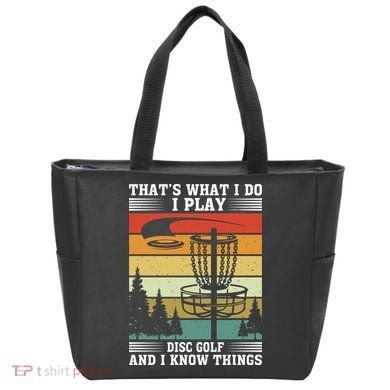 Retro That's What I Do I Play Disc Golf And I Know Things Tote Bag